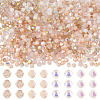 4 Strands 4 Colors AB Color Plated Opaque Glass Beads Strands GLAA-TADJ0001-20B-1
