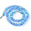 Synthetic Moonstone Beads Strands G-R375-8mm-A11-2