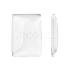 Transparent Rectangle Glass Cabochons X-GGLA-R025-33x23-1