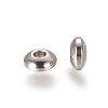 Tarnish Resistant 304 Stainless Steel Smooth Rondelle Beads X-STAS-M006-03-2