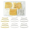 300Pcs 9 Styles Brass Tube Beads KK-YW0002-10-1