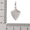 Rack Plating Brass Micro Pave Clear Cubic Zirconia Pendants X-KK-S380-37D-P-3