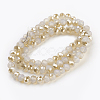Electroplate Glass Beads Strands X-GLAA-K027-HR-A01-2