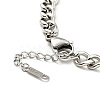 304 Stainless Steel Rectangle Link Bracelet with Cubic Zirconia for Women BJEW-P273-05A-EB-4