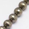 Natural Pyrite Beads Strands G-L031-14mm-03-2