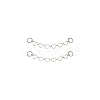 2Pcs Alloy Heart Boot Strap Chains FIND-FG0003-66-7