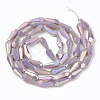 Electroplate Opaque Solid Color Glass Beads Strands EGLA-T008-12A-2