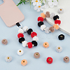 60Pcs 6 Colors Imitation Mink Fur European Beads FIND-FG0004-37B-4