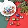16Pcs 8 Colors Christmas Handmade Lampwork Enamel Beads LAMP-FS0001-63-8
