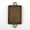 Vintage Tibetan Style Alloy Connector Cabochon Bezel Settings X-TIBE-M016-08AB-NF-2