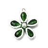 4Pcs 4 Colors Glass Pendants PALLOY-TA00313-2