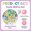 500Pcs Luminous PS Plastic Beads FIND-TA00009-13B-4