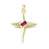 Brass Pave Cubic Zirconia Pendants KK-U072-38G-2