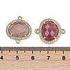 Natural Strawberry Quartz Faceted Oval Links G-B126-01G-05-3
