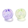 Plating Iridescent Luminous Acrylic Beads OACR-R256-04-3