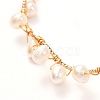 Natural Pearl Braided Bangle for Girl Women BJEW-JB06830-01-4