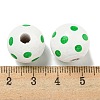 Printed Wood European Beads WOOD-G022-18E-3
