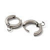 Tarnish Resistant 201 Stainless Steel Huggie Hoop Earrings Findings STAS-A167-01J-P-2