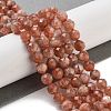 Natural Gold Sunstone Beads Strands G-B088-C21-06-2