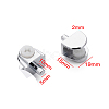 Half Round Zinc Alloy Glass Shelf Clips CABI-PW0001-220C-1