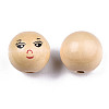 Unfinished Natural Wood Beads X-WOOD-T019-31-A-22mm-2