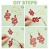 PandaHall Elite DIY Snake Big Drop Earring Making Kit DIY-PH0006-67-6