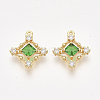 Brass Cubic Zirconia Pendants KK-T038-548A-NF-1