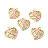 Real 18K Gold Plated Brass Micro Pave Clear Cubic Zirconia Pendants KK-E068-VB214-1-3