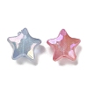 Star UV Plating Luminous Rainbow Iridescent Acrylic Beads LACR-R001-11A-4