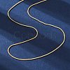 Long-Lasting Plated Brass Snake Chain Necklaces NJEW-K112-04G-NF-1