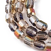 Electroplate Glass Beads Strands EGLA-D031-01W-4