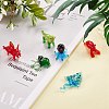 6Pcs 6 Style Handmade Lampwork Display Decorations AJEW-SZ0002-30-3