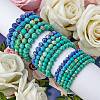 3Pcs 3 Size Synthetic Imperial Jasper Round Beaded Stretch Bracelets Set BJEW-SW00064-30-4