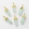 Natural Green Fluorite Pointed Pendants G-G902-A01-2