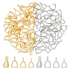 90Pcs 6 Style Rack Plating Brass Ice Pick Pinch Bails KK-DC0004-41-1