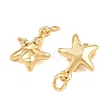 Brass Micro Pave Clear Cubic Zirconia Charms KK-Q085-02J-G-2