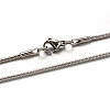 Non-Tarnish 304 Stainless Steel Snake Chain Necklaces NJEW-E122-31A-1