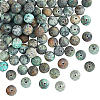 Frosted Natural African Turquoise(Jasper) Round Beads Strands G-OC0001-79A-1