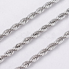 Tarnish Resistant 304 Stainless Steel Rope Chains CHS-F005-10P-1
