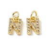 Real 18K Gold Plated Brass Micro Pave Clear Cubic Zirconia Charms KK-E068-VB452-N-2