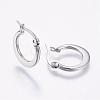 Tarnish Resistant 304 Stainless Steel Hoop Earrings EJEW-F105-24P-2