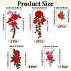 6Pcs 3 Styles & 2 Pairs 2 Styles Computerized Embroidery Cloth Iron on/Sew on Patches PATC-CY0003-97-2