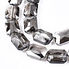 Electroplate Transparent Glass Beads Strands EGLA-WH0005-02B-06-2