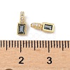 Brass Micro Pave Cubic Zirconia Charms KK-Q039-04B-G-3