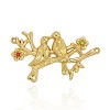 Nickel Free & Lead Free Unfading Golden Plated Alloy Bird Magpie Links connectors PALLOY-J169-81G-NR-1