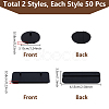 100Pcs 2 Styles PC Plastic Action Figure Display Pedestals ODIS-NB0001-66B-2
