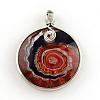 Handmade Silver Foil Lampwork Pendants FOIL-S135-01-B-3