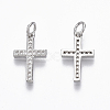Brass Micro Pave Cubic Zirconia Charms ZIRC-R109-024A-P-NF-1
