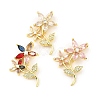 Rack Plating Real 18K Gold Plated Brass Pendants KK-B077-19G-1