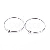 316 Surgical Stainless Steel Hoop Earring Findings STAS-J025-01C-P-1